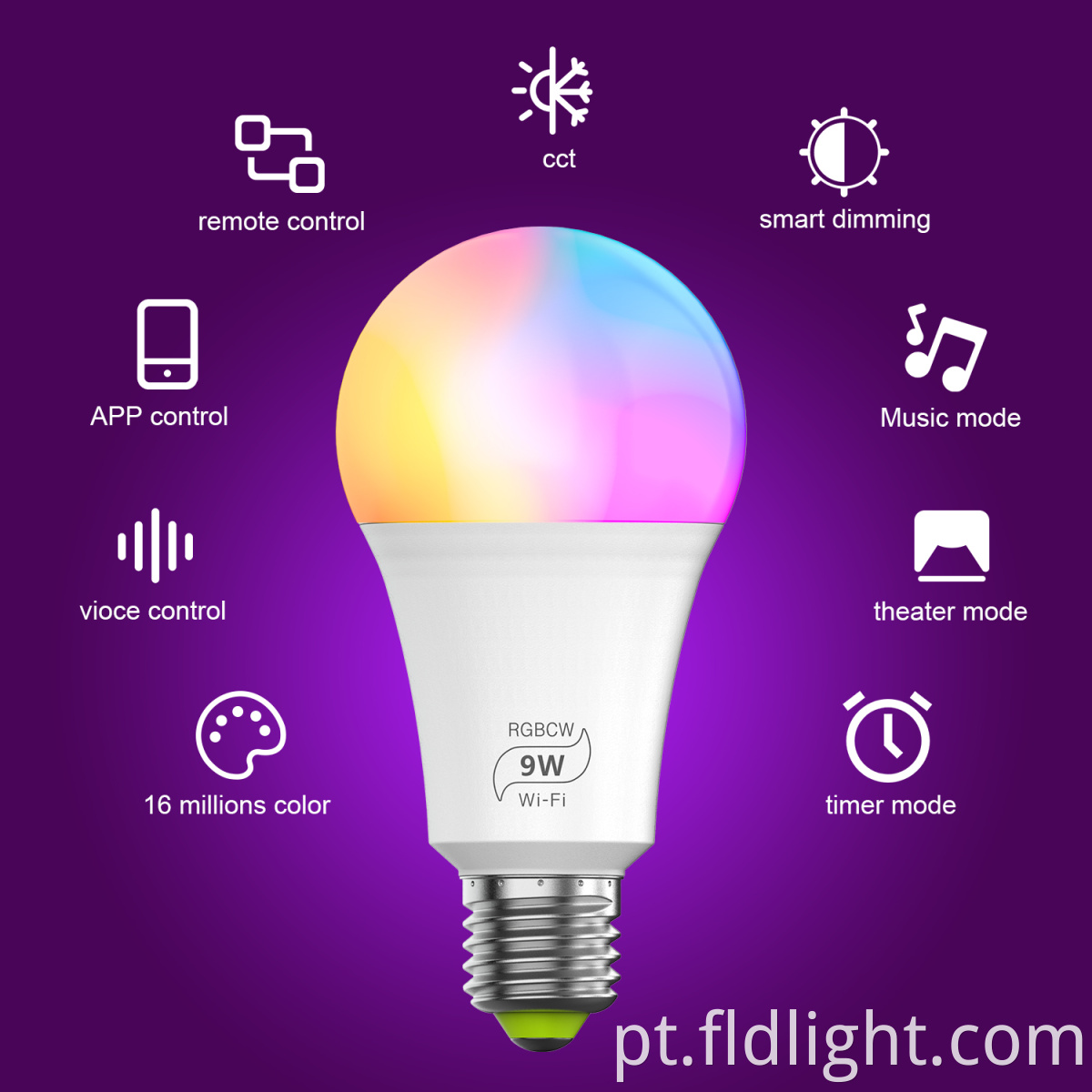 App control smart LED bulb